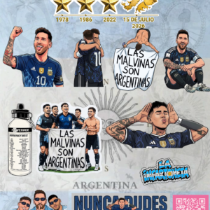 Plancha de stickers de la Selección Argentina – PauGráfica.ok