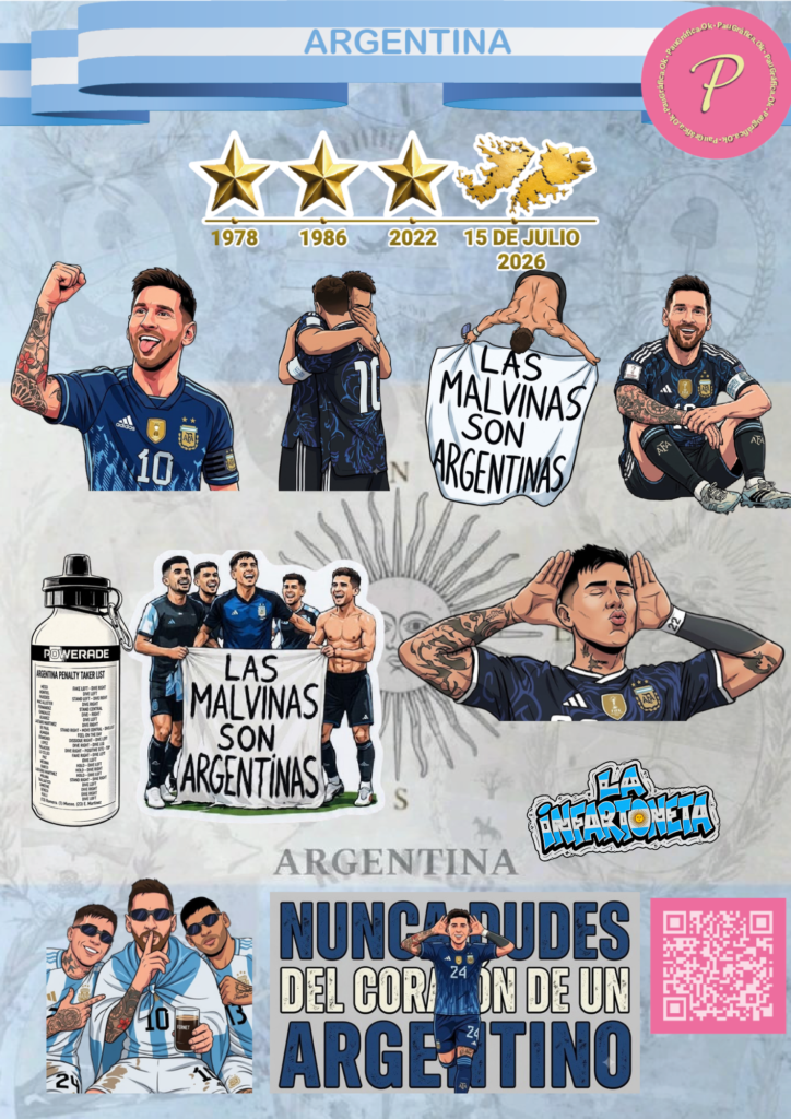 Stickers de la Selección Argentina para imprimir