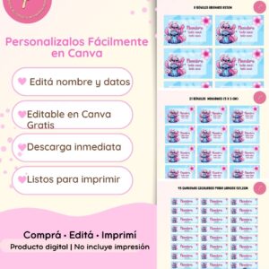 Rotulos Escolares Stitch