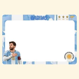 Pizarra Mágica Messi | Personalizable en Canva para Imprimir